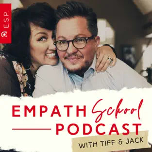 Empath School Cover image featuring the hosts Tiff and Jack