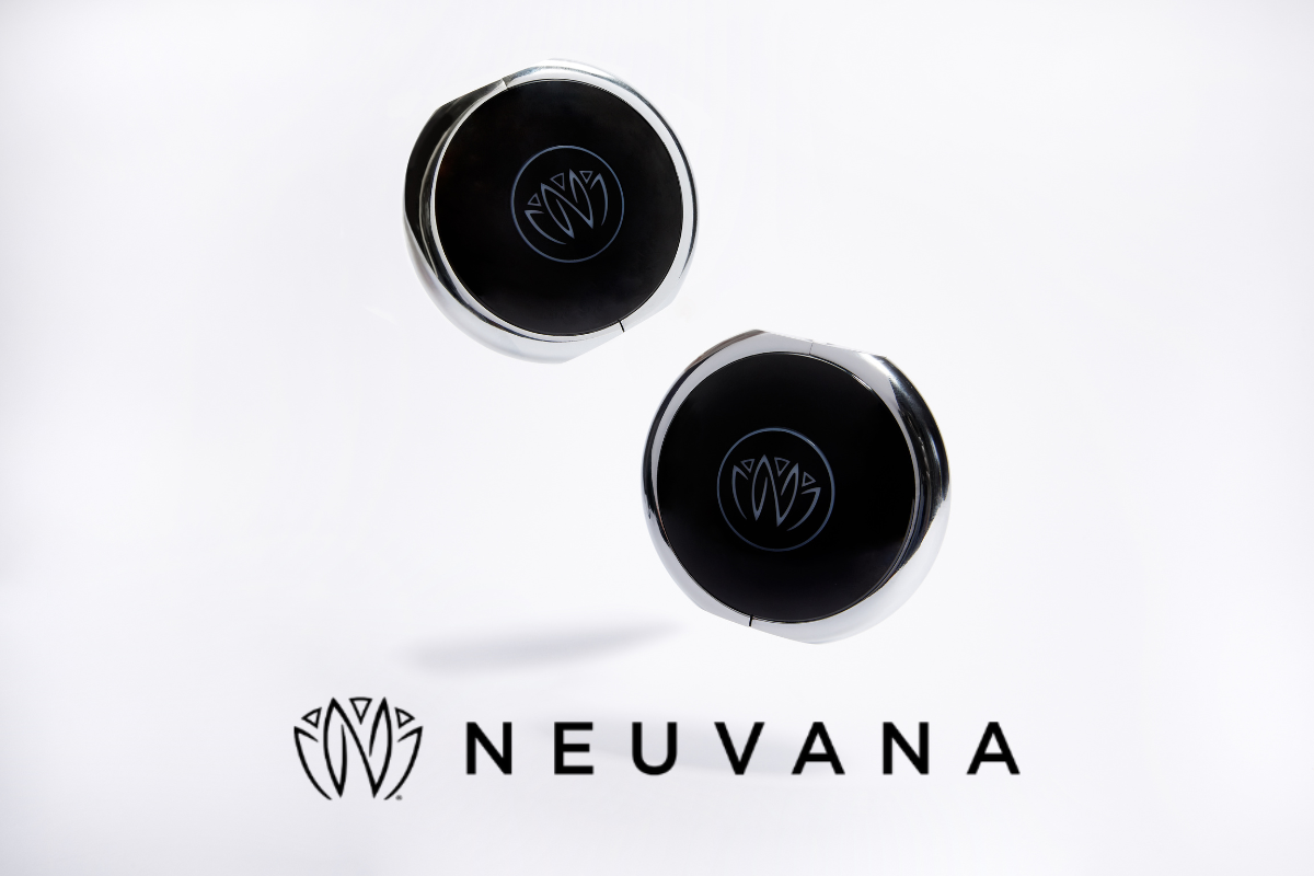 Two Neuvana devices with the logo on a white background.