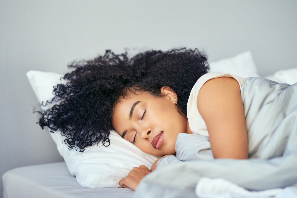 young woman sleeping peacefully